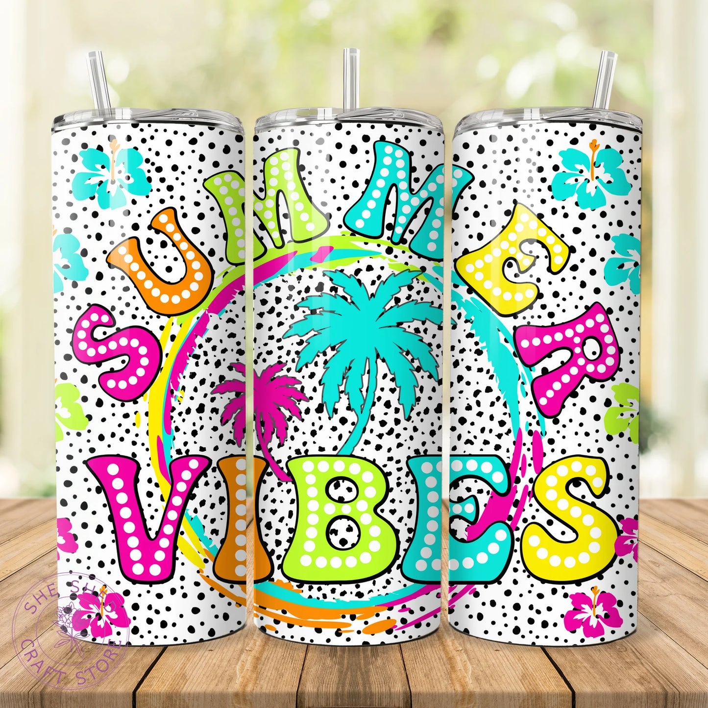 Summer Vibes 20oz Skinny Tumbler