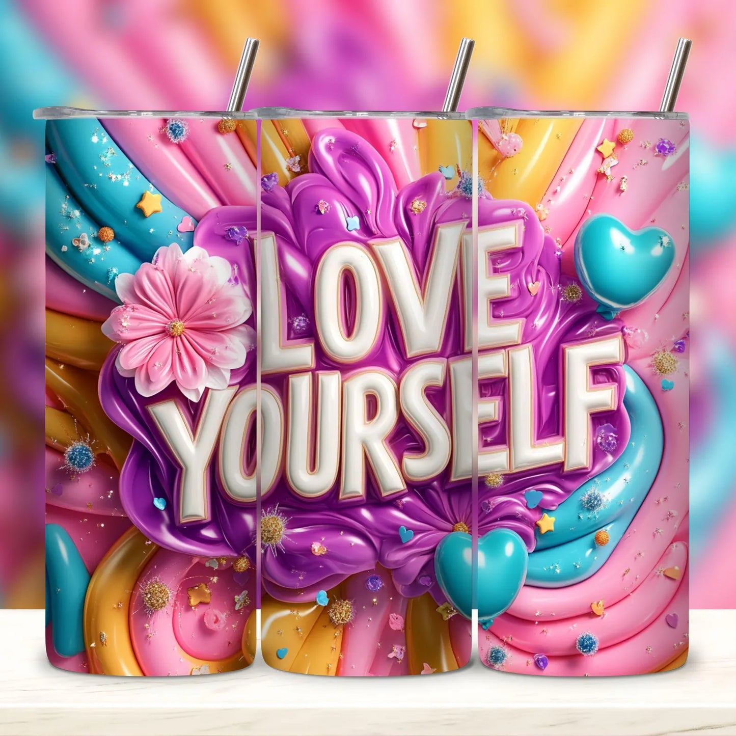 Love yourself-20oz Skinny Tumbler