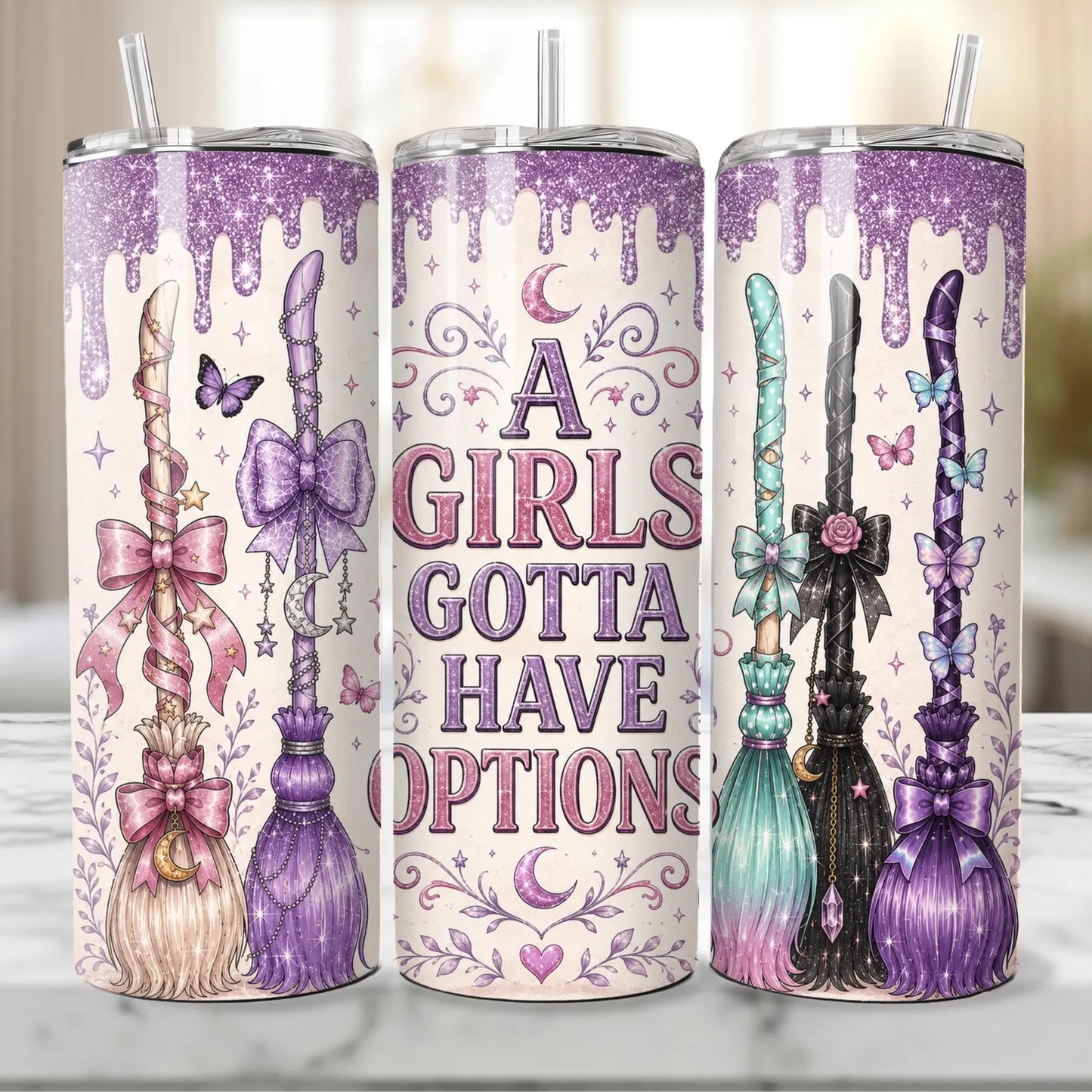 Witchy Halloween -20oz Skinny Tumbler