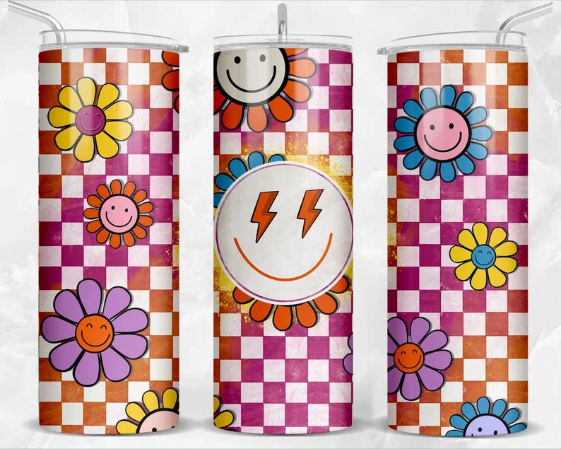 Retro daisy -20oz Skinny Tumbler Sublimation