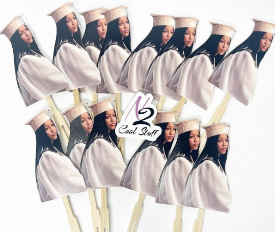 Custom Photo toppers| Dozen Centerpiece| Photo cupcake toppers | Photo Centerpieces| Photo Cut outs| Birthday Toppers