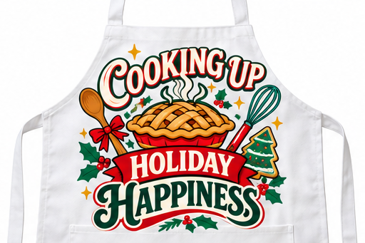 Cooking up Holiday happiness- APRON DTF transfer