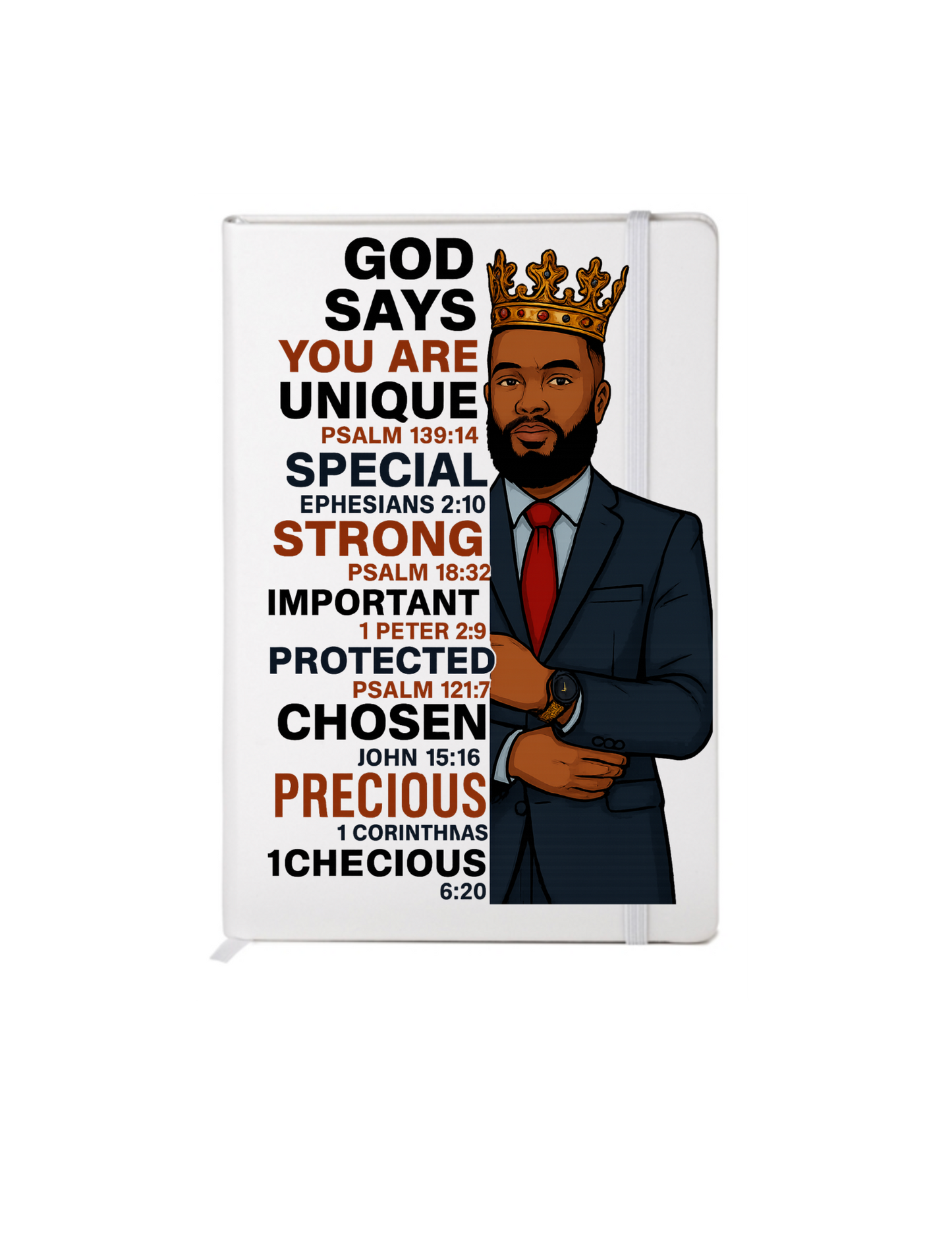 God says you are (Black man) - Journal UV DTF DECAL