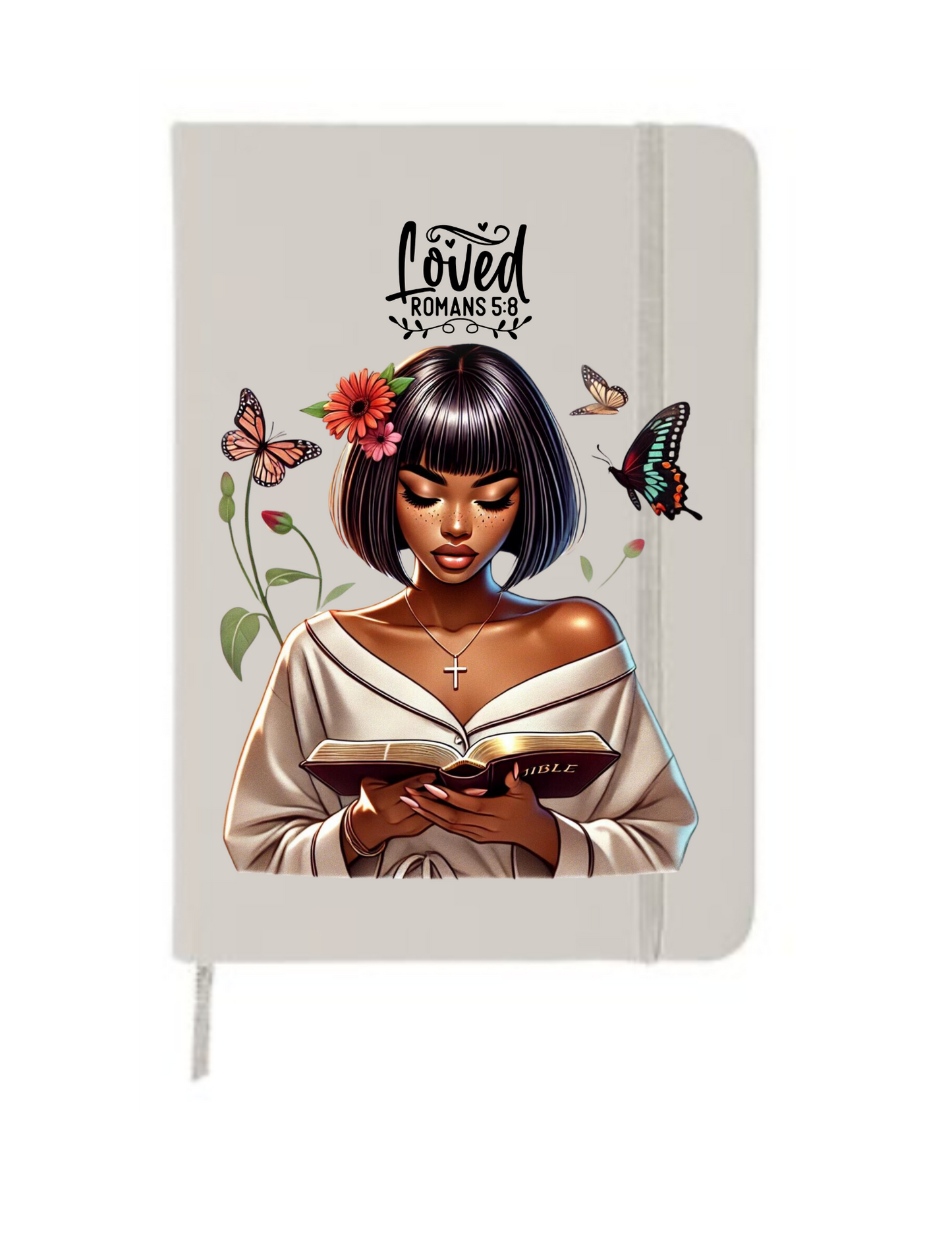 Loved Romasn 5:8 -Journal UV DTF DECAL