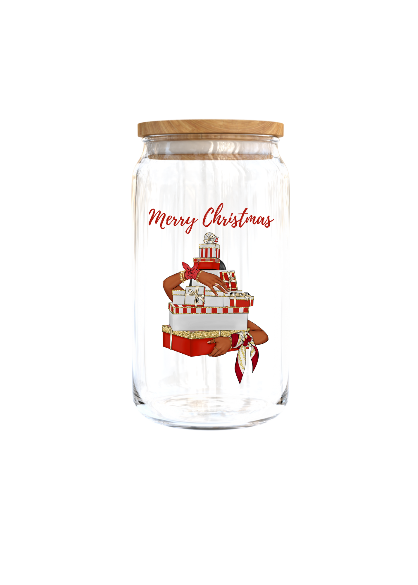 Merry Christmas (Gift boxes) RED, WHITE-UV DTF