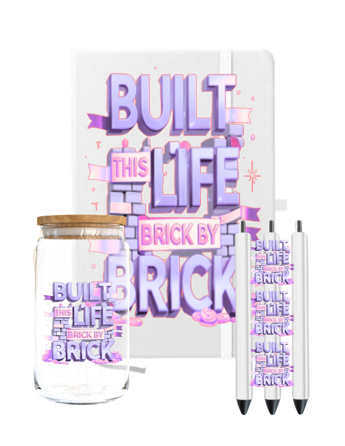 Built this life Brick by Brick-UV DTF
