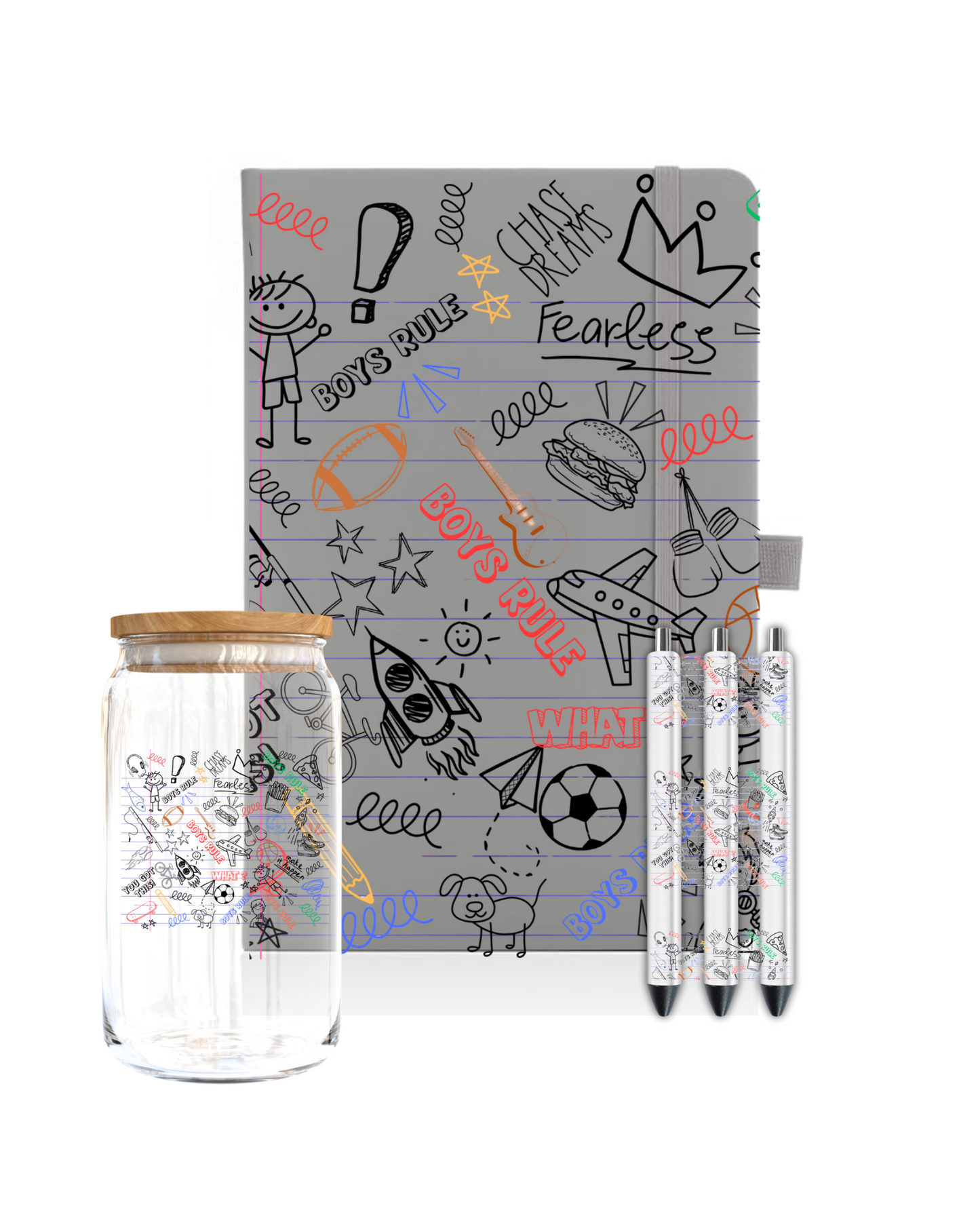 Boys Rule- Journal UV DTF