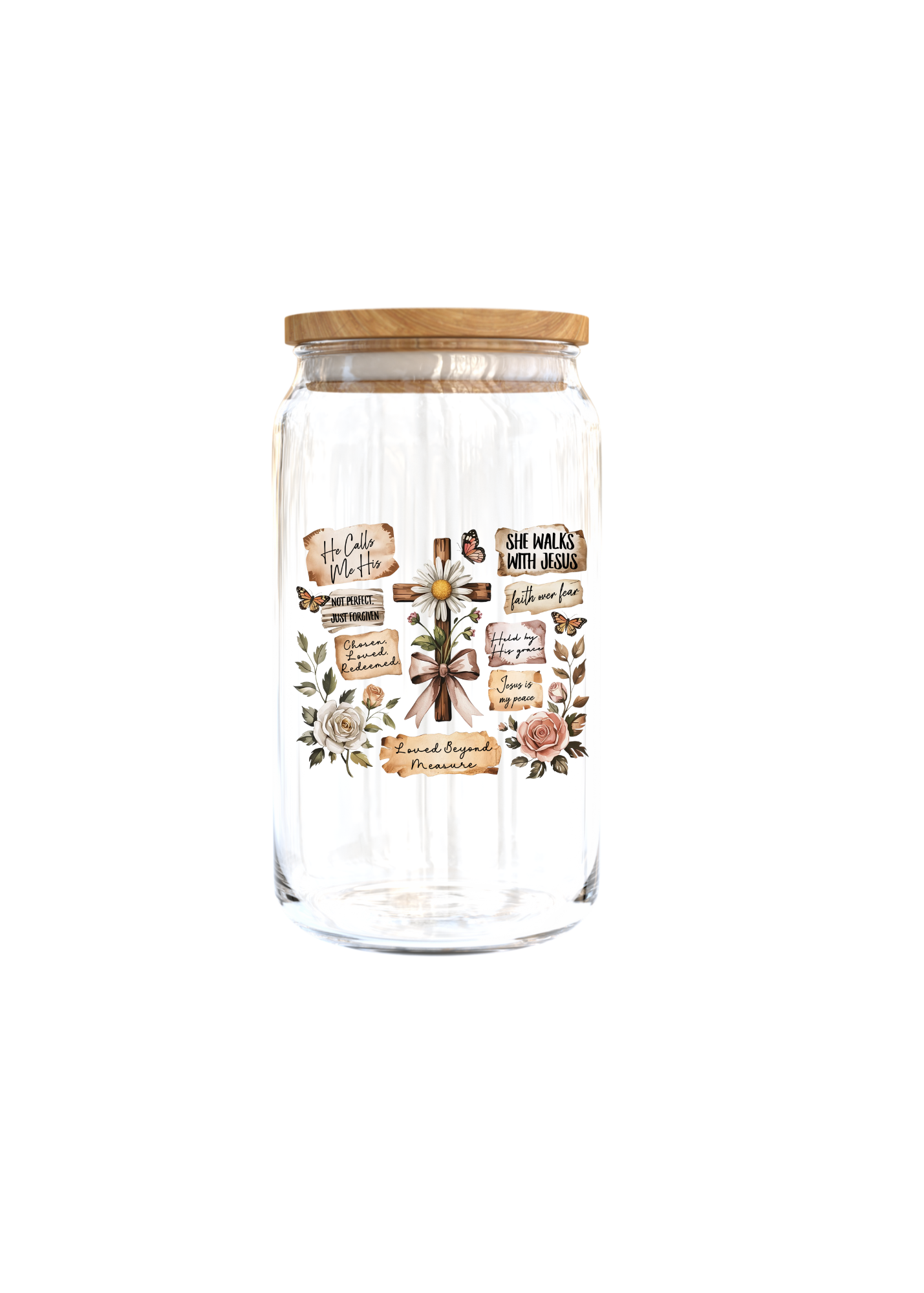 She walks with Jesus -UV DTF