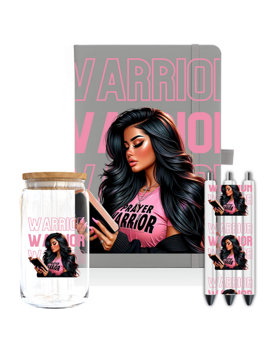 Warrior -pink latino girl - Journal UV DTF