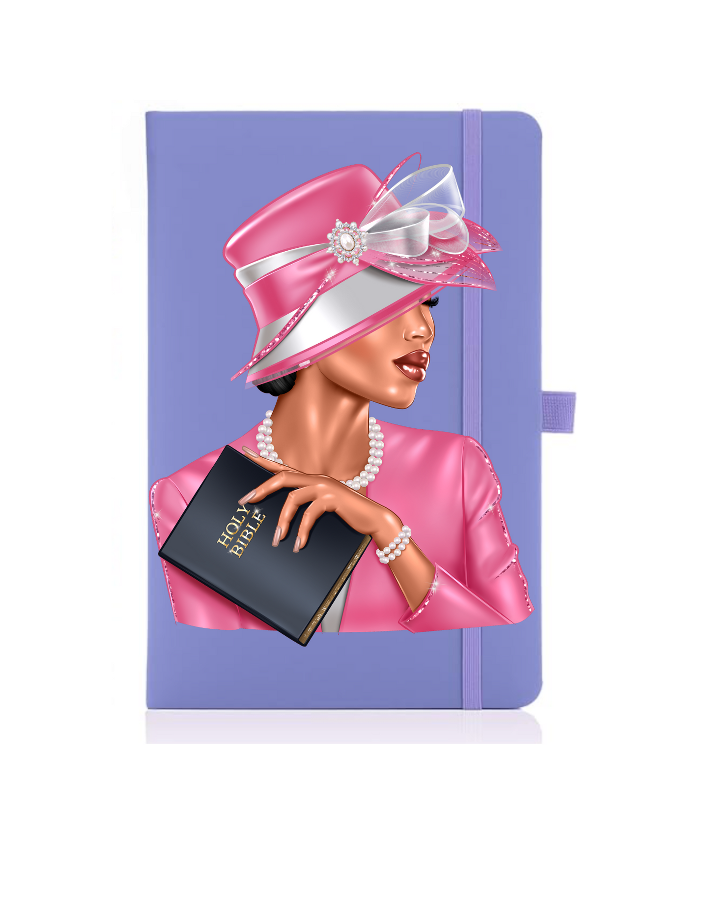 Church woman-pink outfit- Journal UV DTF