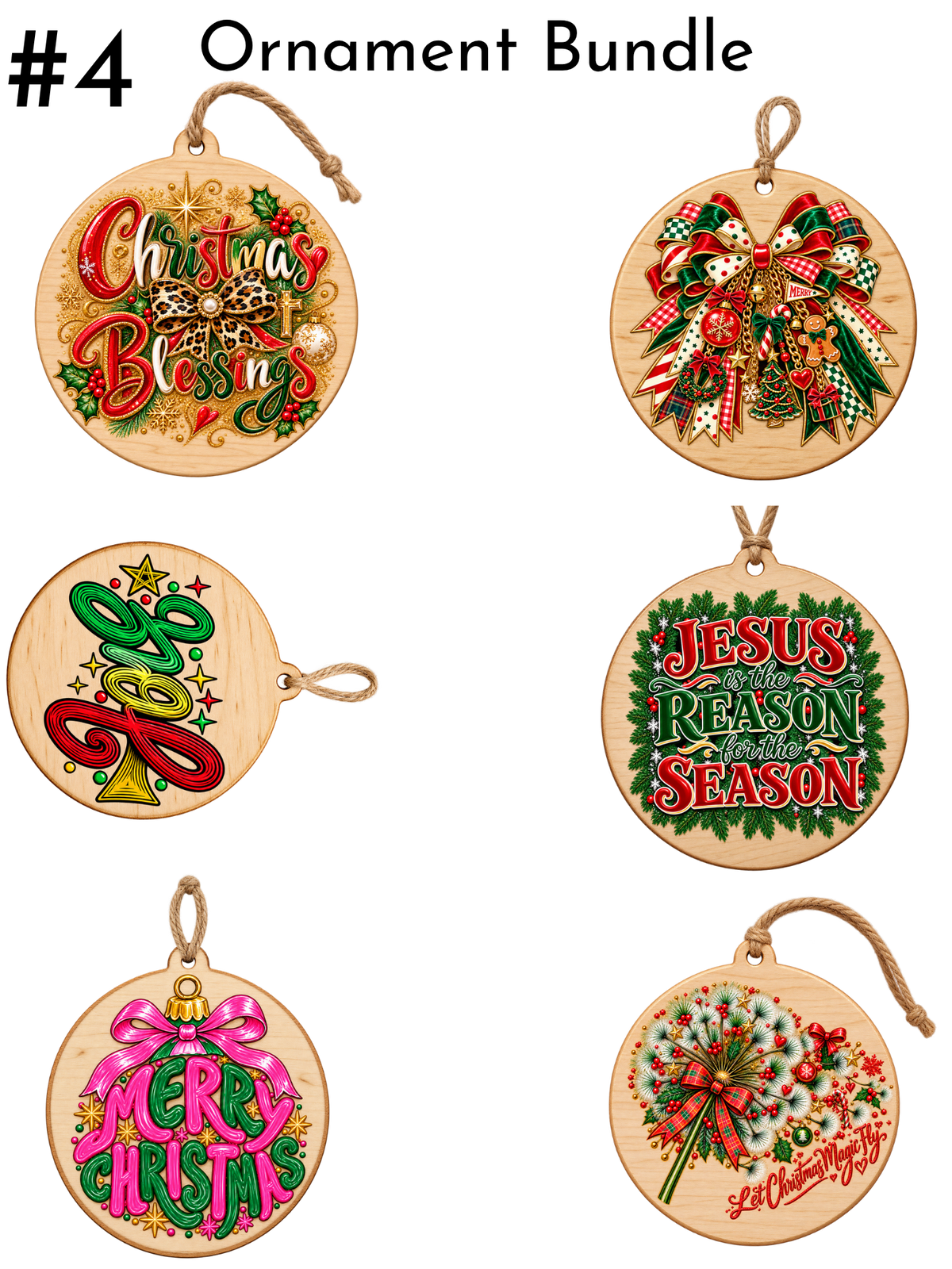 #4-Ornaments Sheet -( Christmas Theme) -UV DTF