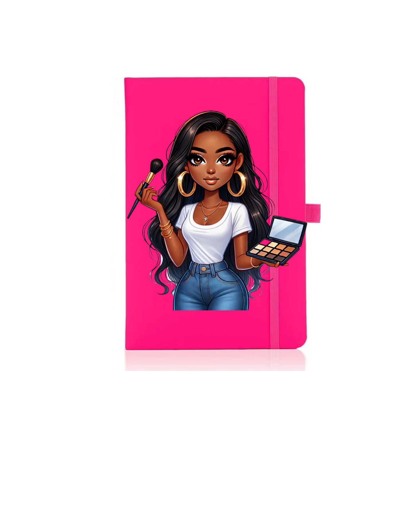 Makeup-(Black Woman)- Journal UV DTF