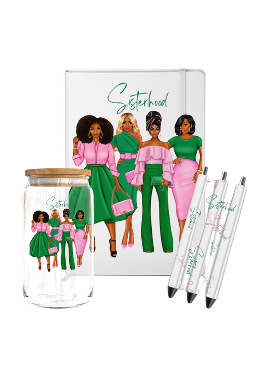 Sisterhood (Green & Pink colors)  -UV DTF