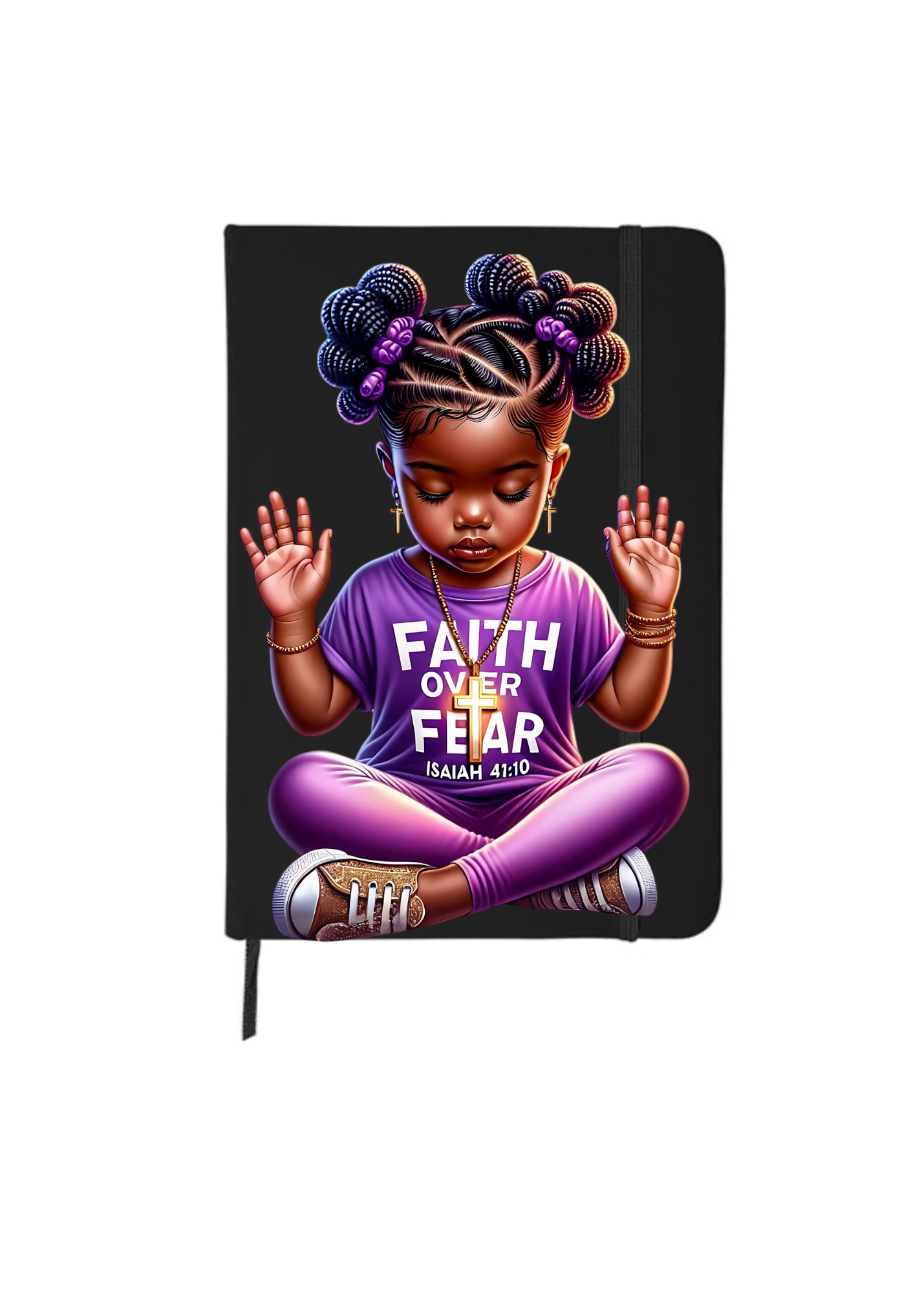 Faith over Fear -purple- Journal UV DTF