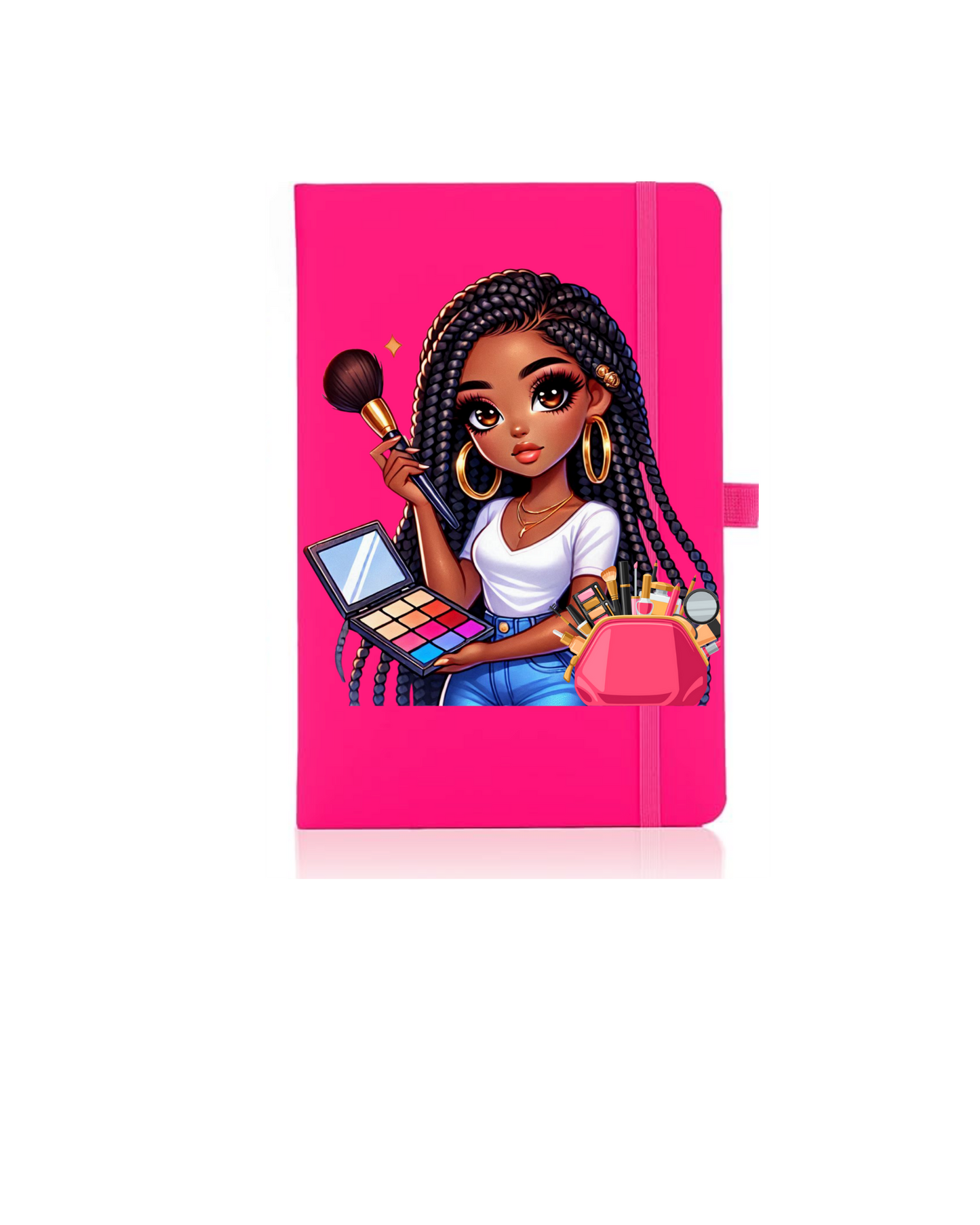 Makeup (Black Woman)- Braids  - Journal UV DTF