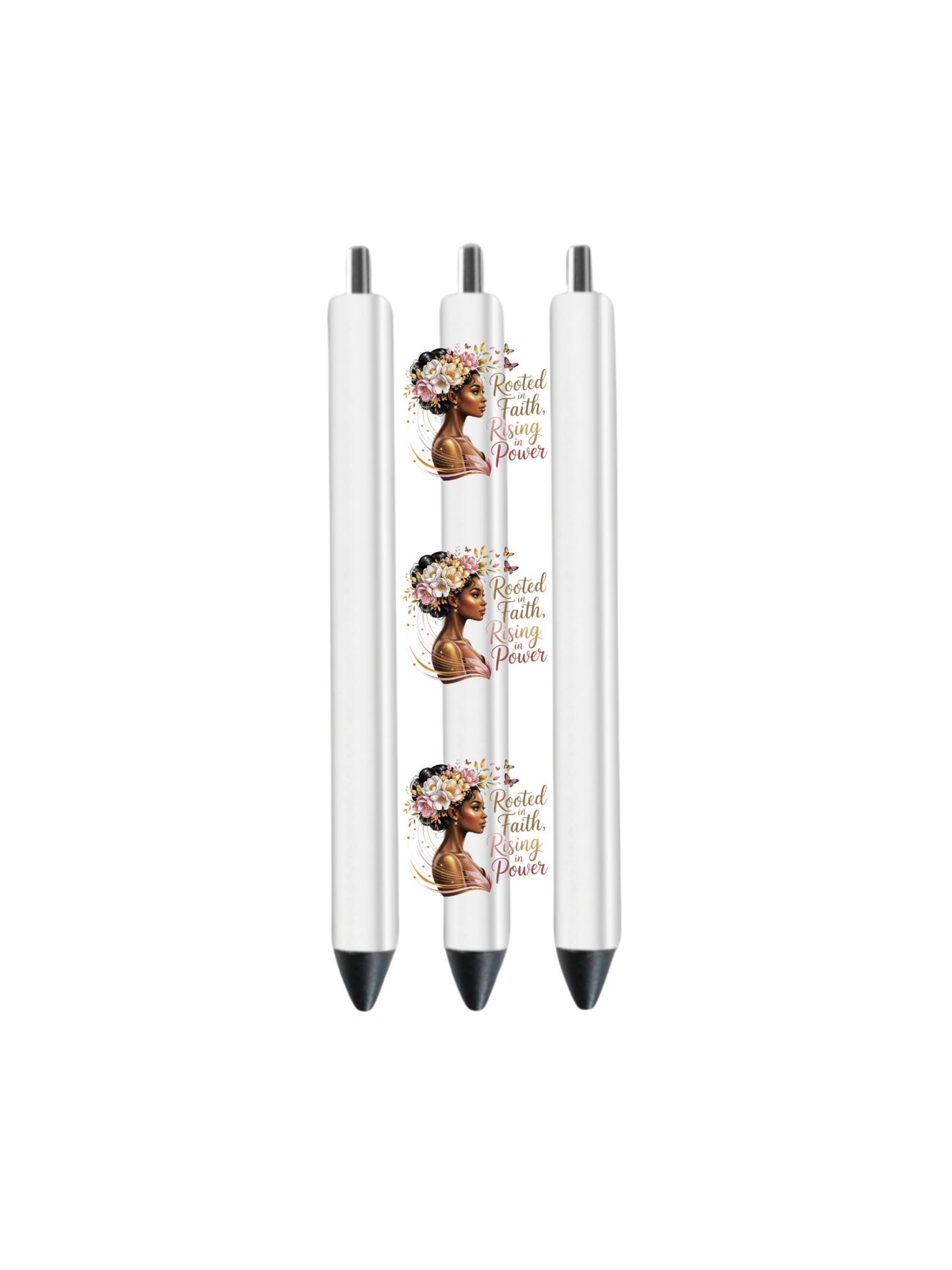 Rooted in Faith, Rising in Power (Melanin Christian related) -Journal UV DTF DECAL