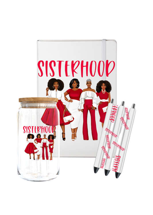 Sisterhood  (Red & White Colors) -UV DTF