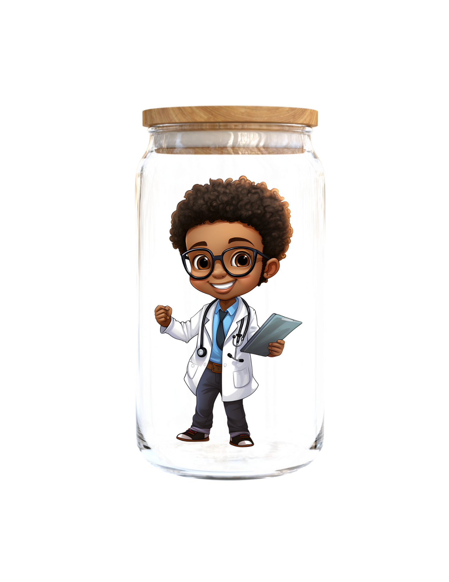 Little Boy Doctor  (Black) -UV DTF