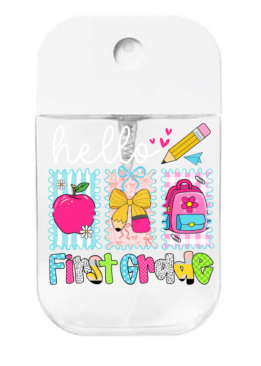 First Grade (Girly) - UVDTF- Spray bottle Tranfers