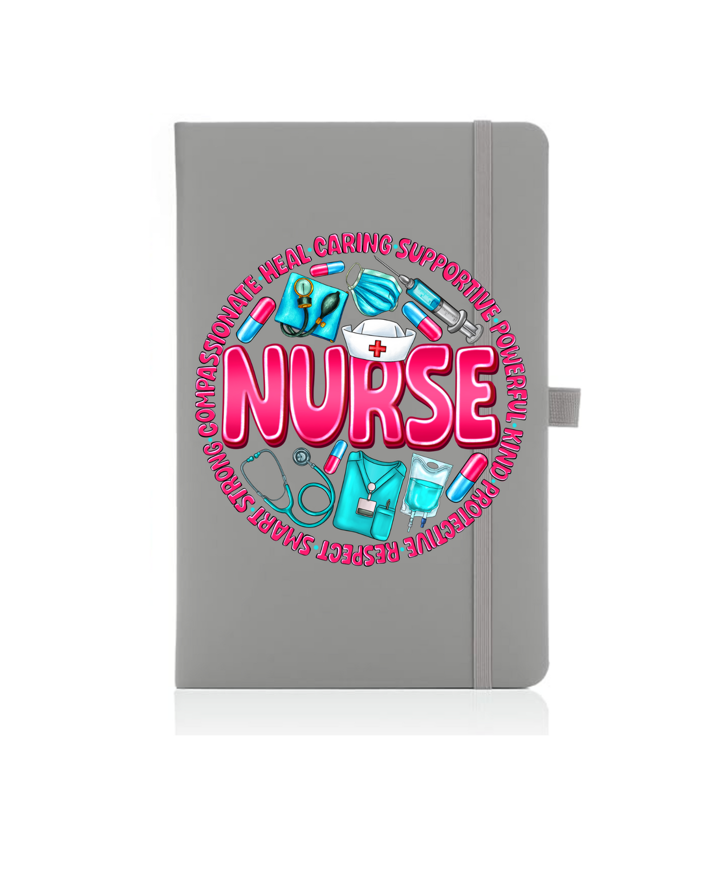 Nurse  -heal-caring- Journal UV DTF