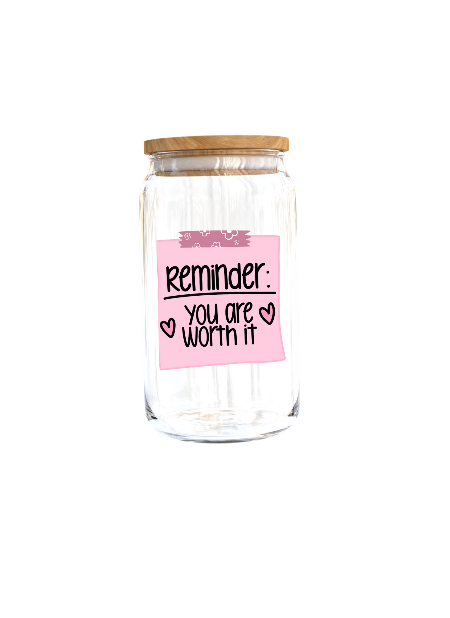 Reminder you are worth it| Journal  UV DTF DECAL