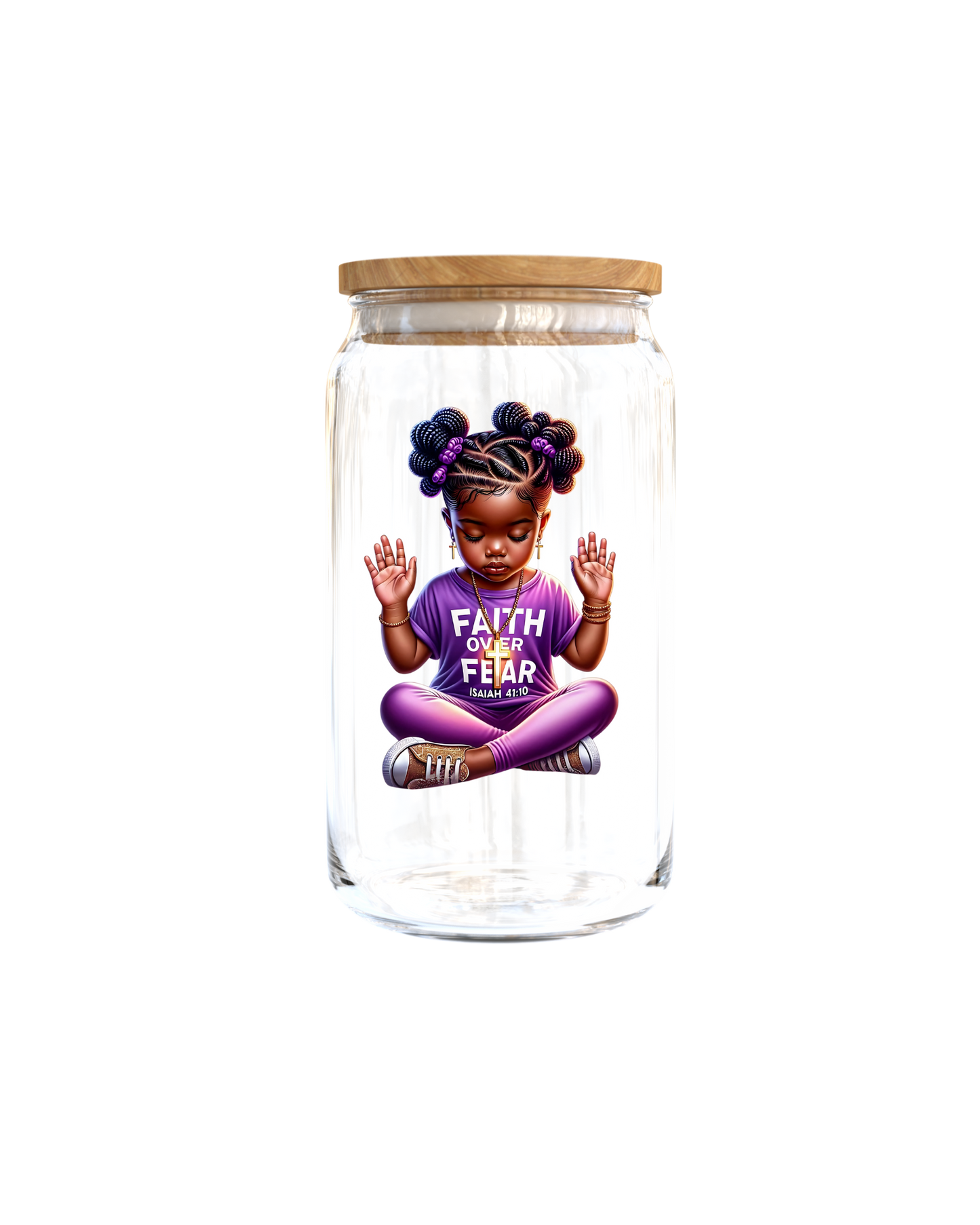 Faith over Fear -purple- Journal UV DTF