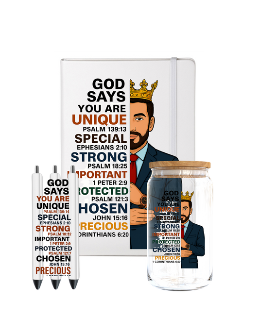 God says you are (Mexican man)- Journal UV DTF DECAL