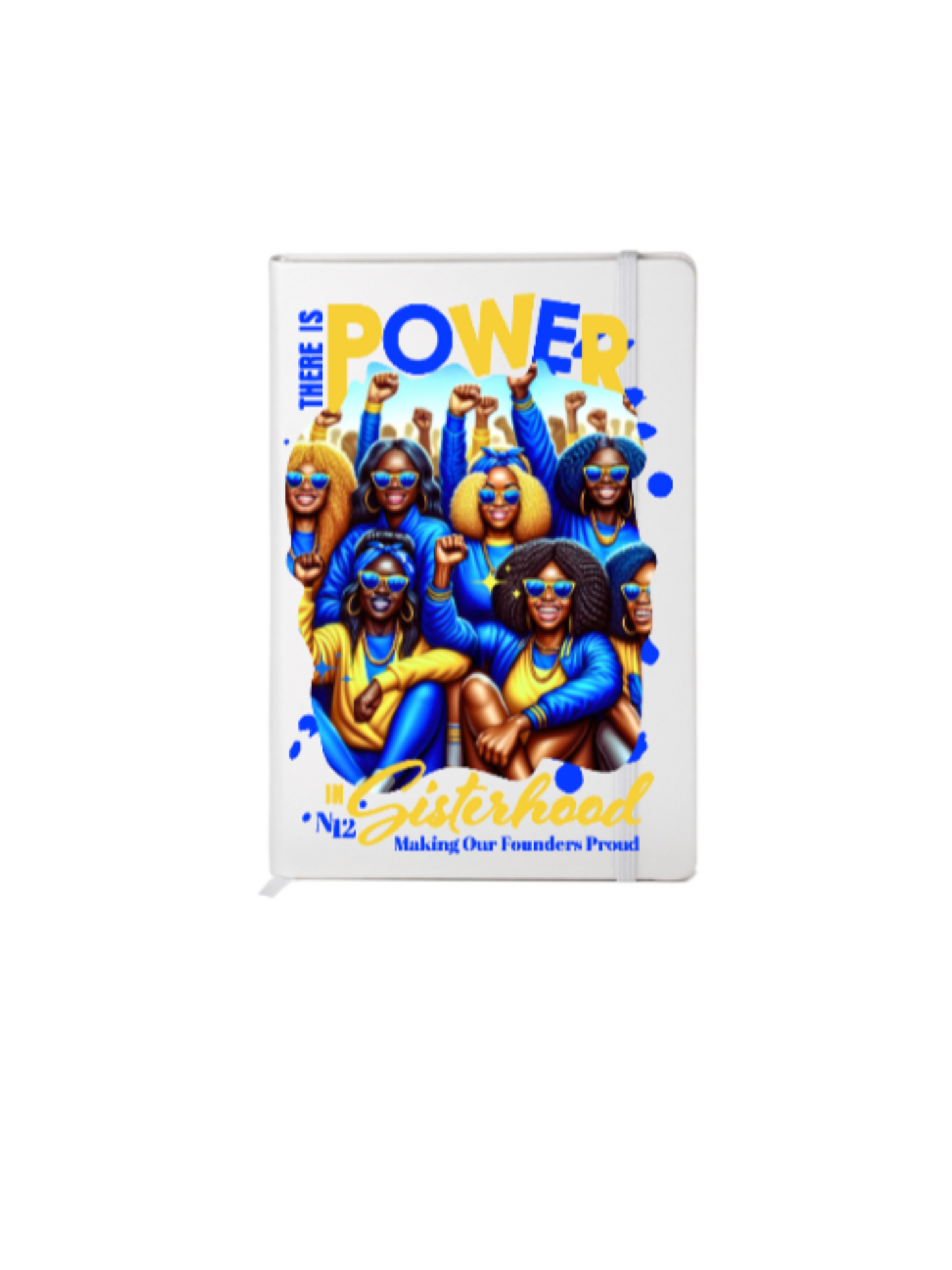 There is power in Sisterhood (BLUE AND YELLOW) (Melanin related)-UV DTF