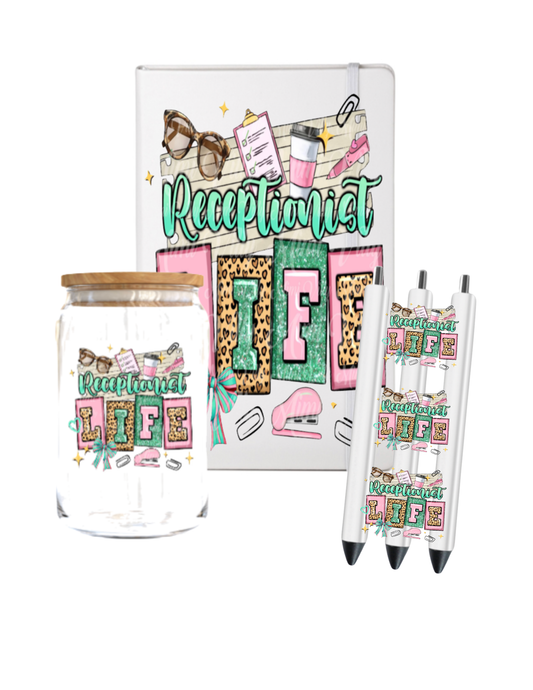 Receptionist  Life- Journal UV DTF DECAL