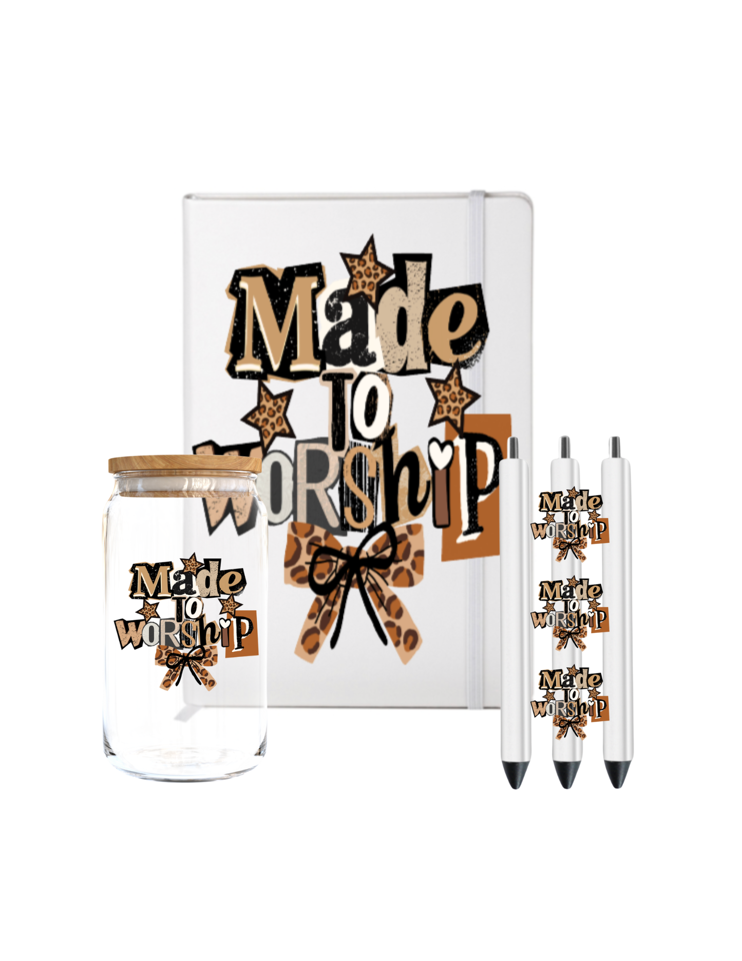 Made to worship  (Christian)  - Journal UV DTF DECAL