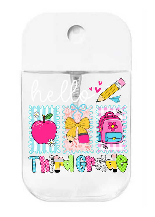 Third Grade  (Girly) - UVDTF- Spray bottle Tranfers