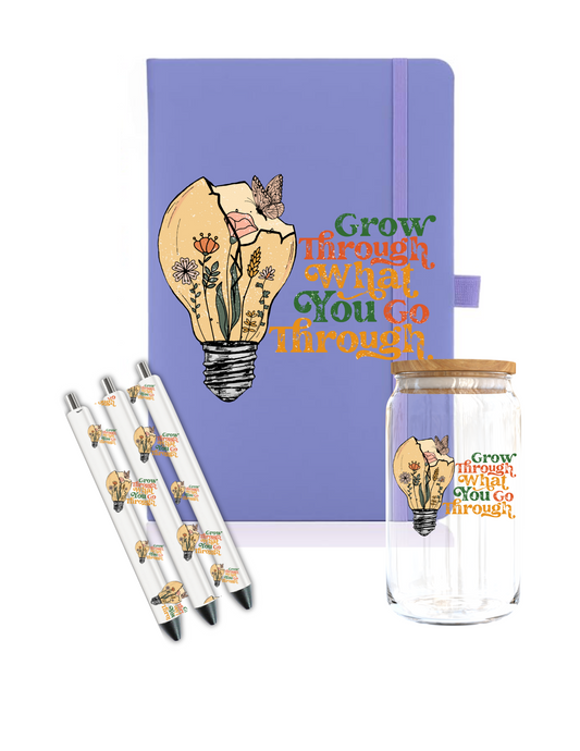 Grow through what you go through-Journal UV DTF DECAL