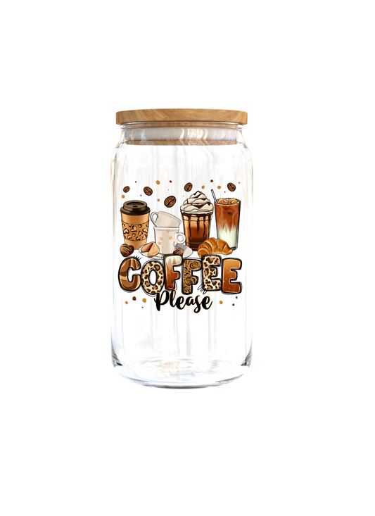Coffee Please-UV DTF DECAL 3'' (Double Sided)