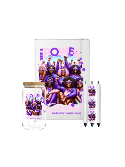 There is POWER in Sisterhood (PURPLE & PINK) - (Melanin related)-UV DTF