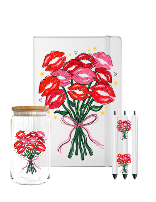 Lips Flowers Bouquet  -UV DTF