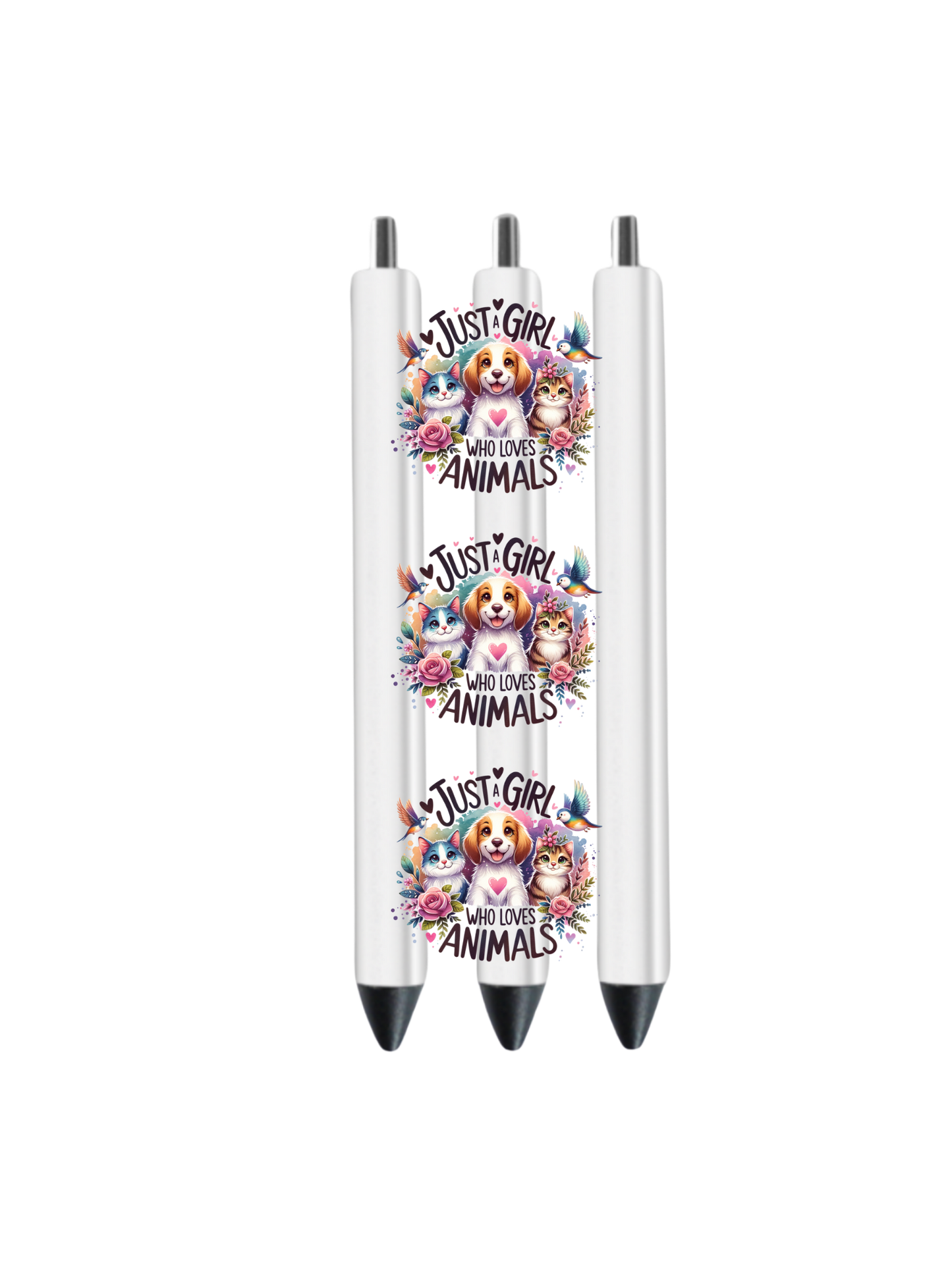 Just a girl who loevs Animals - Journal UV DTF DECAL