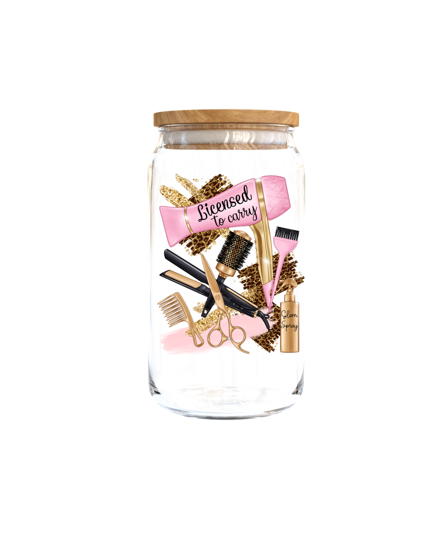 Licensed to carry (pink & gold)  - Journal UV DTF DECAL