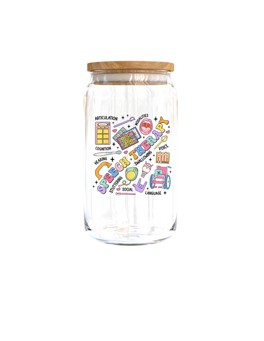 Speech therapy -| UV DTF DECAL''(Double Sided image)