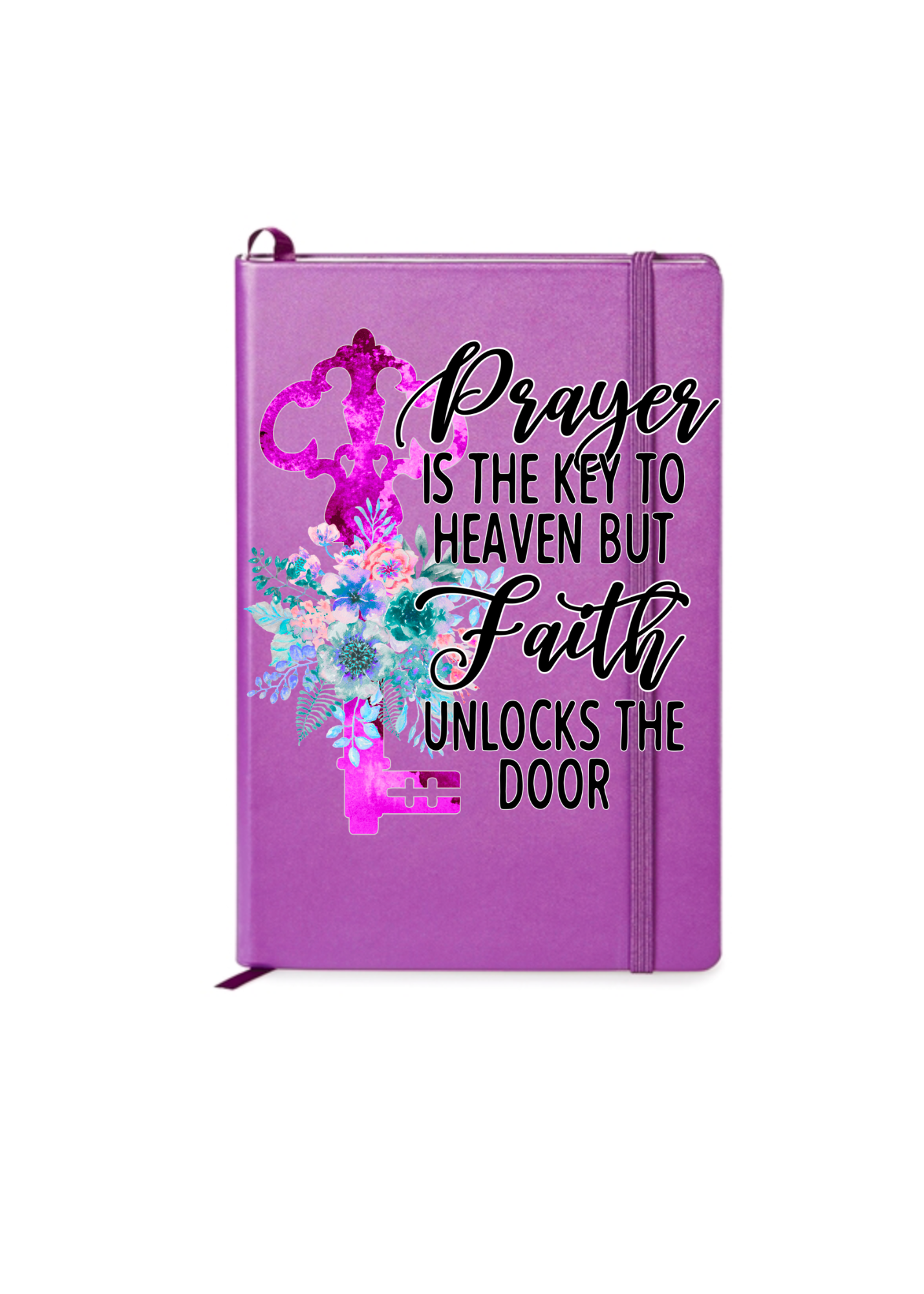 (PINK KEY) Prayer is the key to heaven but Faith unlocks to door-UV DTF