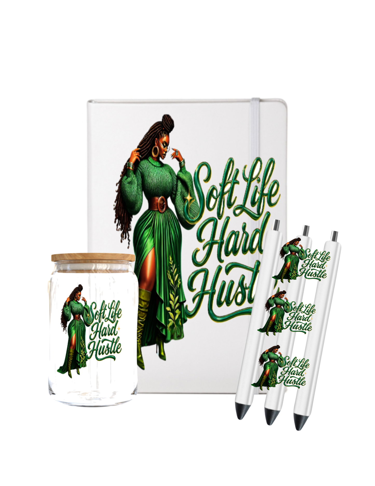 Soft life Hard Hustle - Journal UV DTF DECAL