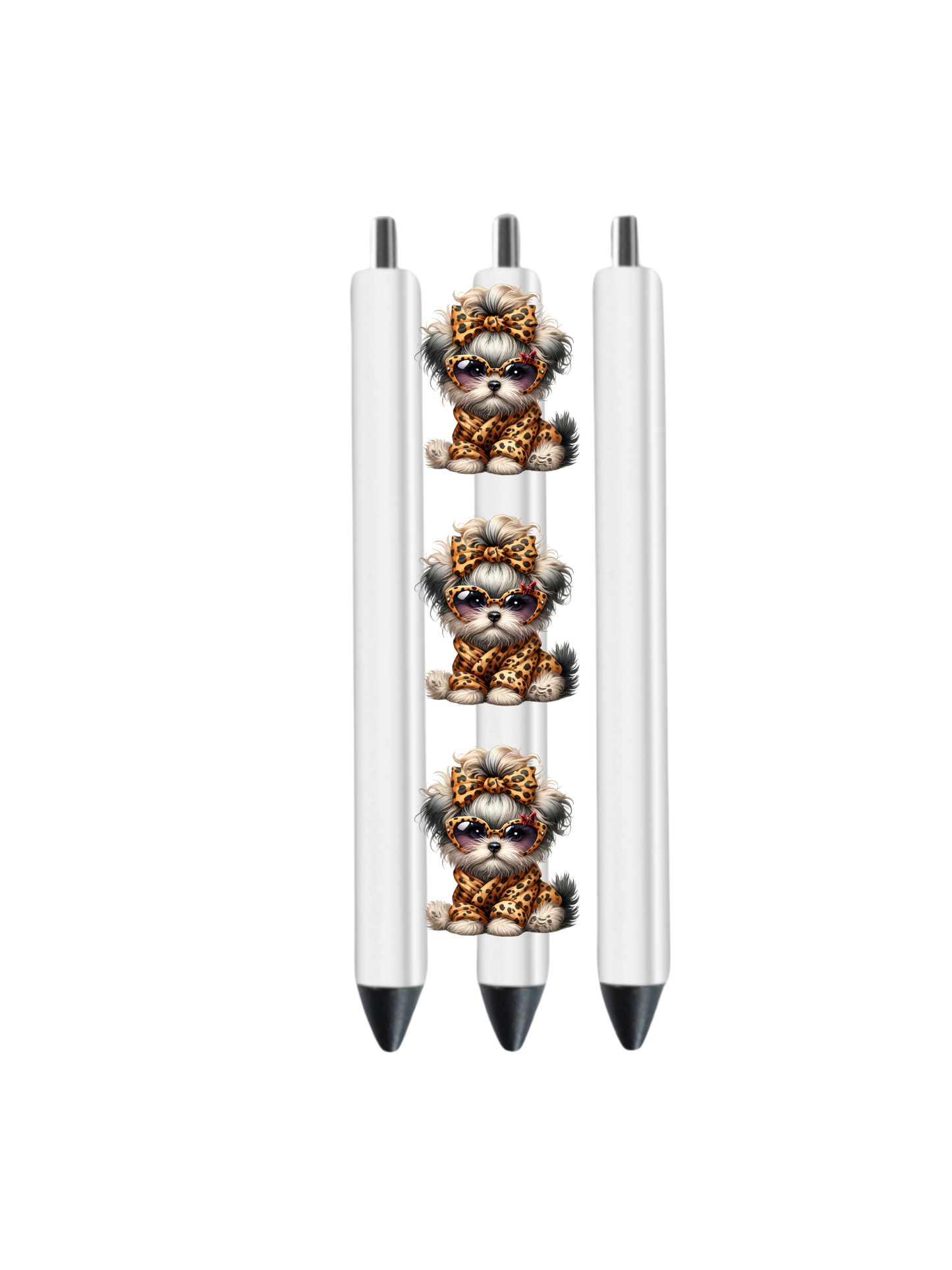 Cute little Dog with Leopard print-Journal UV DTF DECAL