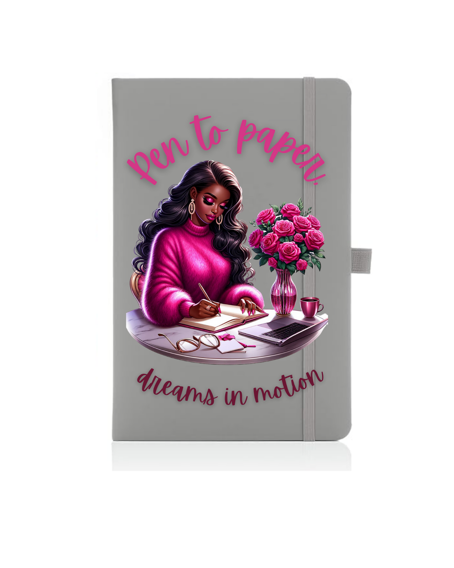 Pen to paper dreams in motion- Journal UV DTF
