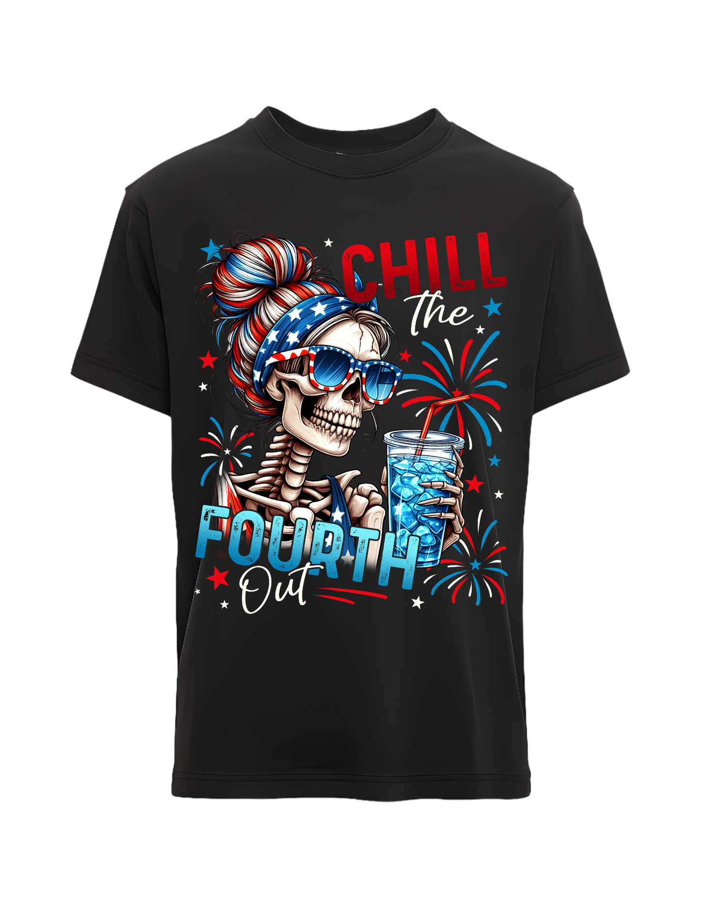 Chill the Fourth Out (skeleton)  -Dtf Transfer