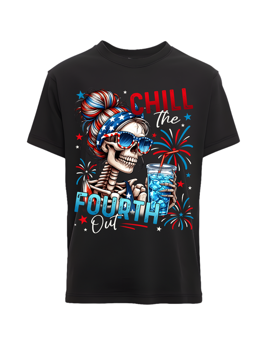 Chill the Fourth Out (skeleton)  -Dtf Transfer