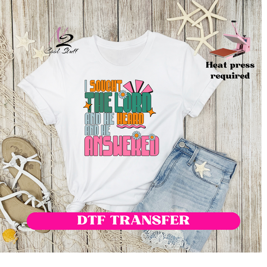 I sought the lord and heard-Dtf Transfer