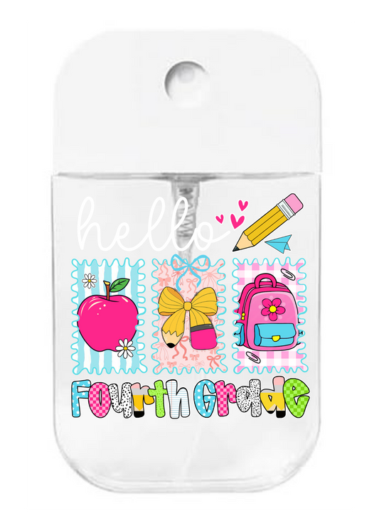 Fourth Grade  (Girly) - UVDTF- Spray bottle Tranfers