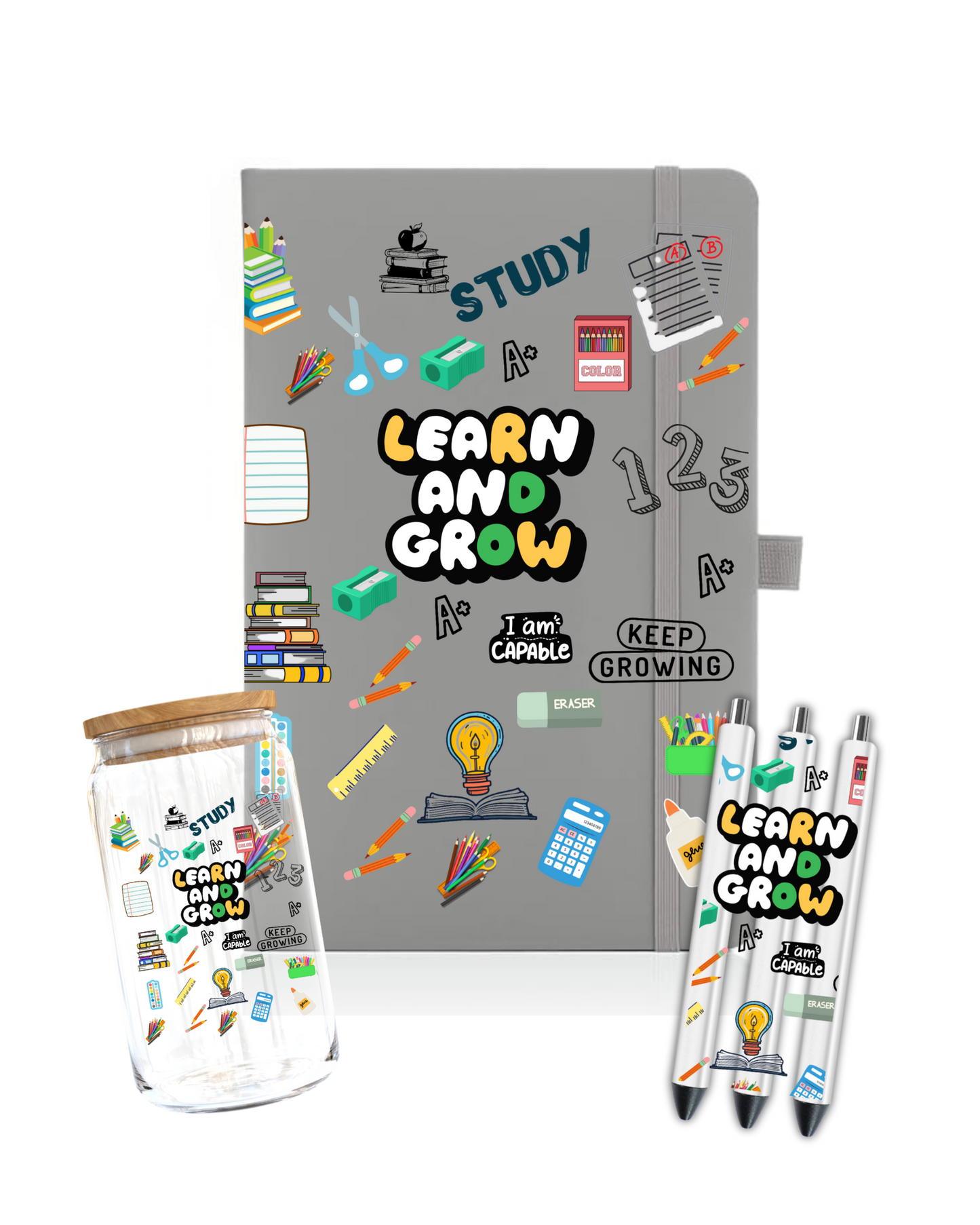 Learn and Grow -Journal UV DTF DECAL