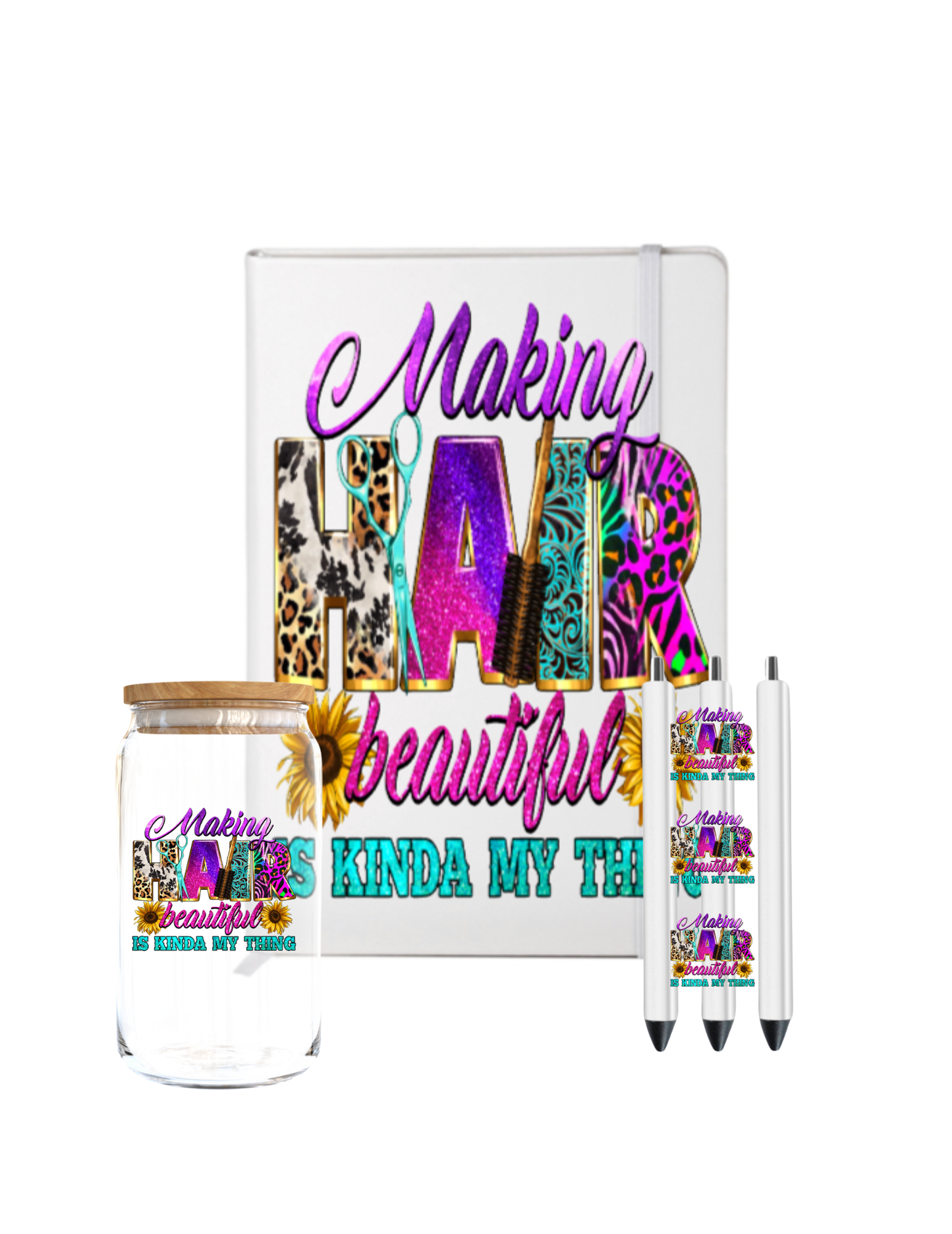 Making hair beautiful is kinda my thing - Journal UV DTF DECAL