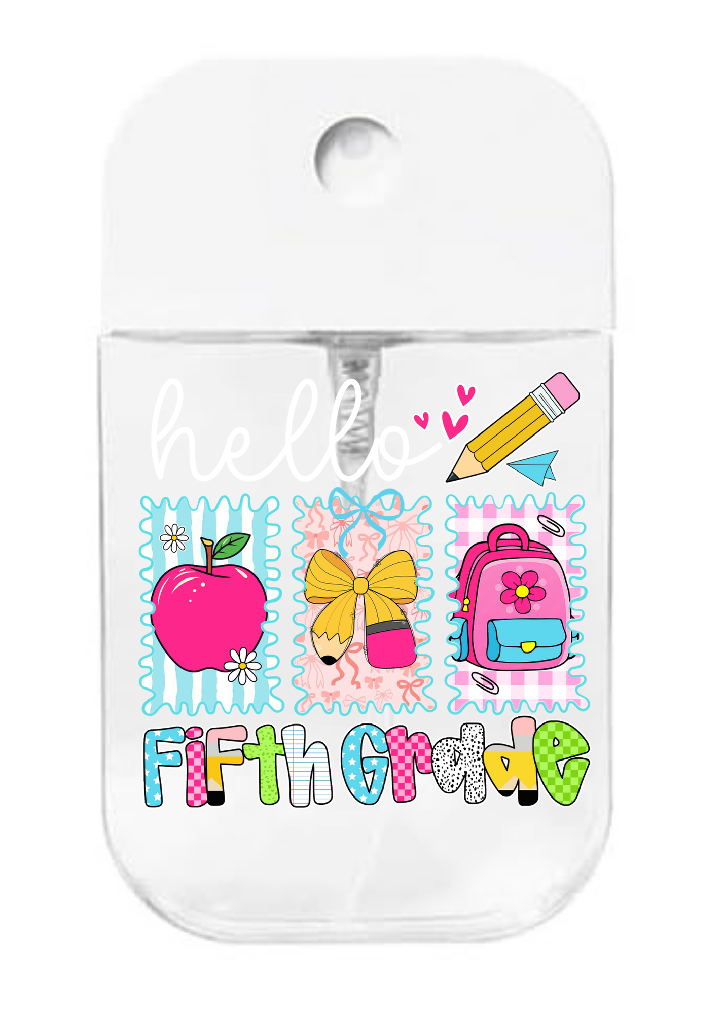 Fifth Grade  (Girly) - UVDTF- Spray bottle Tranfers