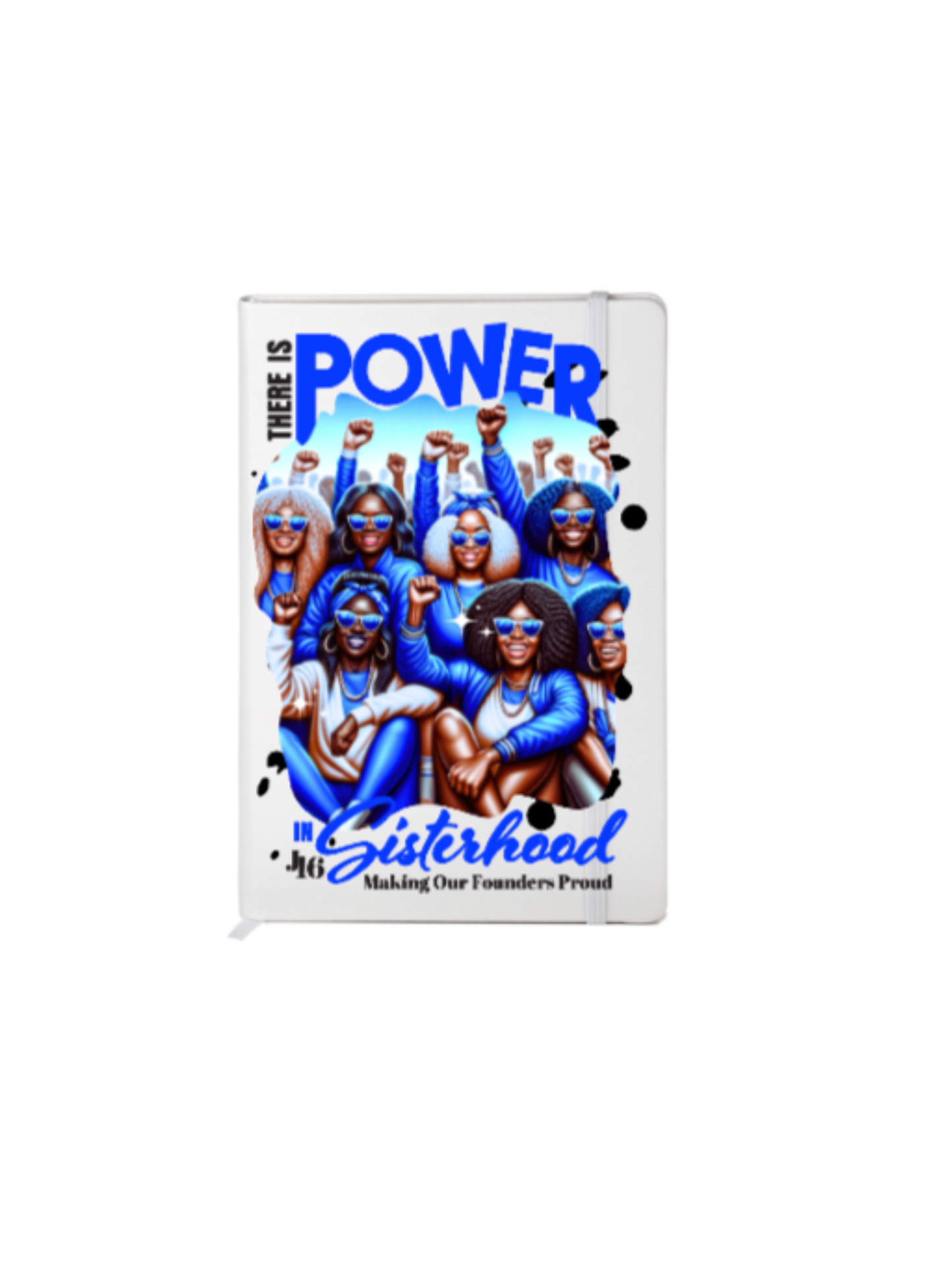 There is power in Sisterhood (BLUE AND WHITE) (Melanin related)-UV DTF